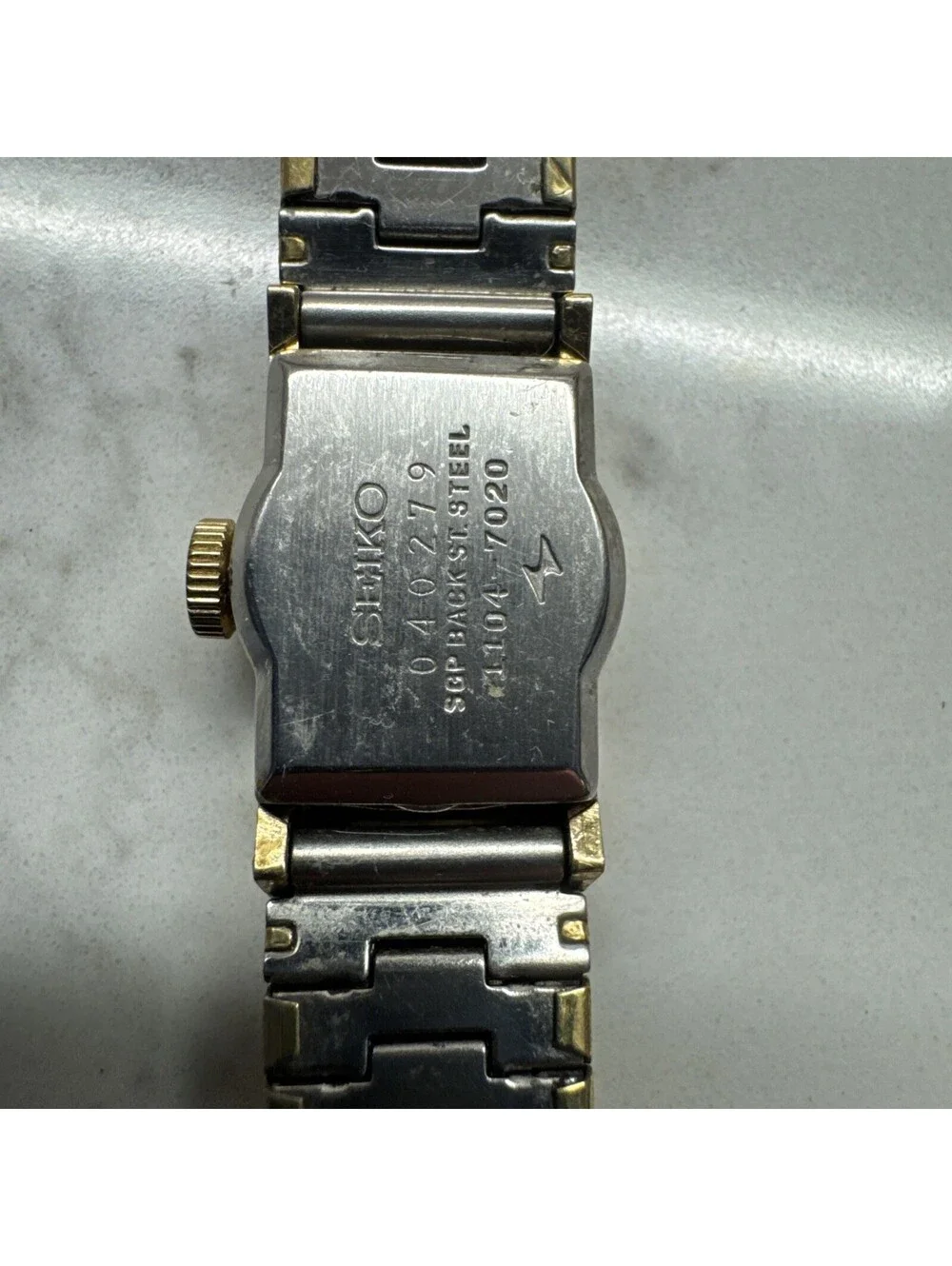 Vintage Seiko Rainbow Watch Woman Manual Wind 18k Gf Works 1104-7020